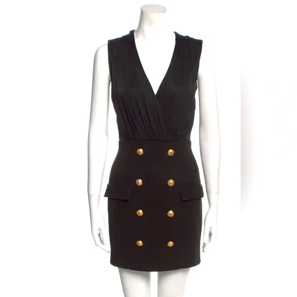 Balmain | Dresses | Balmain Black Mini Dress Size 36 Xs | Poshmark